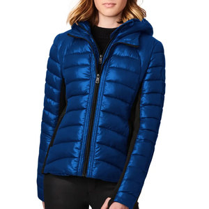 Chaqueta corta con cuello levantado a la moda de Invierno para mujer, chaqueta acolchada transpirable de Color sólido con cremallera, tela de lona, estilo tejido - Product Image 1
