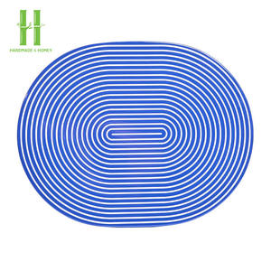 ถาดเคลือบเงาแบบ OEM ขายดี ถาดเสิร์ฟลายเพ้นท์มือ ถาดขอบหยัก ของตกแต่งกลางโต๊ะ ทำด้วยมือ - Product Image 3