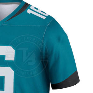 Vente en gros 2025 Maillots de football américain à manches courtes pour hommes adultes, personnalisables, grandes tailles, respirants, 100 % polyester, uniformes - Product Image 5