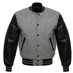 Chaqueta universitaria de béisbol con forro térmico, chaqueta de calle de moda informal deportiva de tela transpirable con logotipo personalizado OEM para hombre - Product Image 1