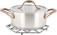 Dessous de plat en fonte de coq de style antique support de plaque de marmite ronde rustique pour cuisine et table à manger tapis et tampons en gros