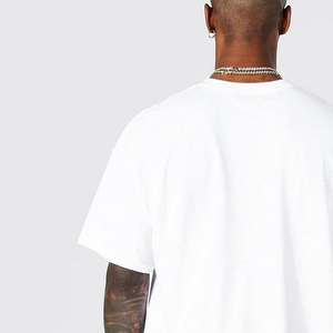 T-shirt en tricot surdimensionné pour homme, couleur unie, léger, style streetwear, séchage rapide, respirant, vente en gros, meilleur choix - Product Image 6