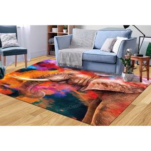 Alfombra con Estampado de Elefante: Moderna, Gruesa, Apta para Mascotas, con Pelo Suave - Product Image 2