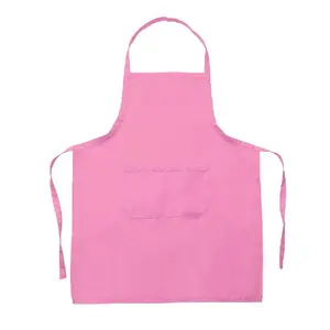 Keuken Koken Schoonmaken Chef Promotionele Non-woven Roze Kleur Patroon Nieuw Ontwerp Met Aangepaste Afdrukken Logo Art Katoen Schorten