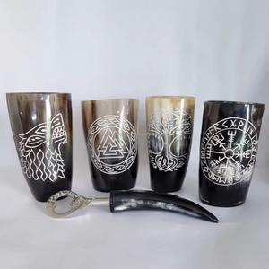 Alta calidad Animal-estilo tallado Natural beber cuerno vidrio hecho a mano para cerveza agua pulida hogar inspirado India al por mayor - Product Image 5