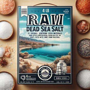 Sel de mer morte 100% brut à faible quantité minimale de commande de marque privée 1lb avec bain à l'aloe vera biologique fabriqué aux États-Unis - Product Image 4