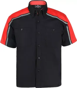 Chemise de travail industrielle personnalisée pour homme, réfléchissante, anti-plis, respirante, en popeline, durable, vêtements de sécurité pour mécanicien, 100% coton, manches courtes - Product Image 4