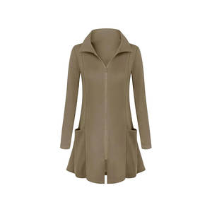 Sweat à capuche pour femme respirant tricoté couleur unie imprimé Logo Long hiver automne Style - Product Image 2