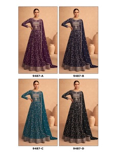 Heavy Fox Georgette con secuencias de bordado Trabajo Salwar Kameez Disponible a precio mayorista de India - Product Image 6