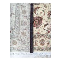 Silk & Wool Blend Hand Woven Tabriz Floral Carpet Rug 154x200 cm
