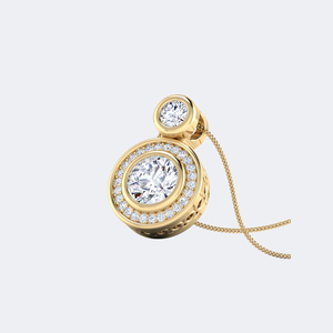 Collar con Colgante Solitario de Diamante Redondo de 0.60CTW, Oro de 14k, Diamante Cultivado en Laboratorio, Color D, VVS, Joyería Minimalista para Mujer - Product Image 6