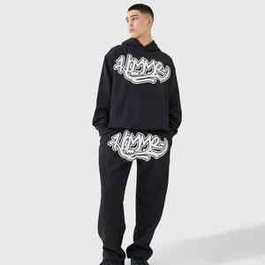 2025 precio de fábrica hombres transpirable 100% algodón liso chándal venta al por mayor invierno ecológico cordón cierre chándal - Product Image 1