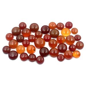 23 piezas de cornalina naranja natural 9-14MM cabujón redondo certificado piedras preciosas sueltas lote por IGI 100 CT - Product Image 3