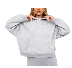 Sudadera con capucha de algodón y LICRA para mujer, ropa con logo impreso, polar, colores personalizados, primavera y otoño, venta al por mayor - Product Image 1