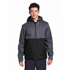 Veste de pluie d'extérieur pour hommes, manteau de pluie imperméable à capuche avec fermeture éclair, au design et à la taille personnalisés, vente en gros - Product Image 1