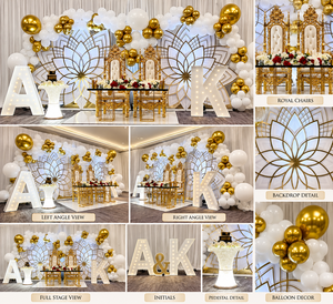 เวทีงานแต่งงานลายดอกบัวโมเนต์สุดหรู ฉากหลังดอกไม้โมเนต์สำหรับงานเลี้ยงฉลองสมรส ดีไซน์พิเศษเฉพาะสำหรับเวทีงานแต่งงานโมเนต์ - Product Image 6