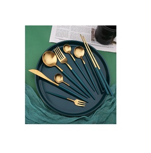 Juego de cubiertos de metal de acero inoxidable ecológico de nuevo diseño Cubiertos decorativos elegantes para portabilidad Fabricante directo - Product Image 1