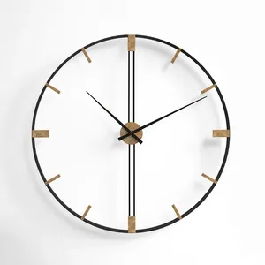 Nouvelle horloge murale en métal doré pour la fabrication dans le prix de gros horloge murale décorative en métal de taille personnalisée pour le bureau à bas prix - Product Image 2