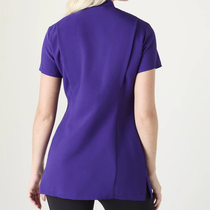 เสื้อทูนิคแขนสั้นลายดอกไม้สำหรับสุภาพสตรี ผลิตจากผ้าสแปนเด็กซ์และโพลีเอสเตอร์ - Product Image 2