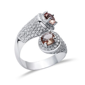 Bague ronde en grappe de pierre de sultanite à double face en argent sterling 925 fabriqué à la main en gros - Product Image 3