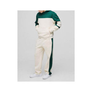 Chándal de talla grande de alta calidad para chándal acampanado Logotipo personalizado Cuello con capucha Patrón sólido Estiramiento en cuatro direcciones - Product Image 4