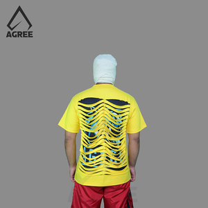 Venta al por mayor logotipo personalizado 230 Gsm peso pesado camisetas para hombres secado rápido 100% algodón tejido ligero estilo de impresión especial - Product Image 6