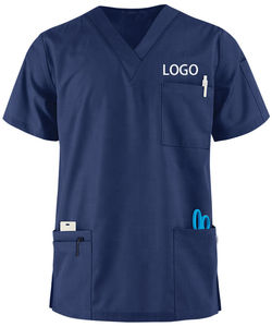 Venta caliente Doctor Uniformes Médico Enfermería Scrubs Top Doctor Enfermera Scrubs Manga corta Tops Uniforme Hombres Enfermera - Product Image 4