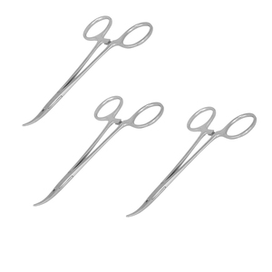 คีมหนีบหลอดเลือดแบบโค้ง Halstead Mosquito Artery Forceps ขนาด 12.5 ซม. 5 นิ้ว สำหรับศัลยกรรมและทันตกรรม 3 ชิ้น ทำจากสแตนเลสสตีล คลาส I รุ่น MMSC-H-5035 ขายส่ง - Product Image 3