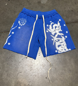 กางเกงขาสั้นผ้าฝ้ายแบบสั่งทำสำหรับผู้ชายเสื้อผ้าแฟรนช์เทอร์รี่100% สกรีนลายตามสั่งฤดูร้อน - Product Image 5