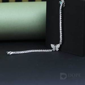 Pulsera de diamantes con diseño de mariposa para mujer en plata de ley 925 con diseño exclusivo y para regalo de cumpleaños - Product Image 2