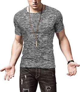 เสื้อยืดผู้ชายพิมพ์ลายโลโก้คุณภาพสูง ผ้าโพลีเอสเตอร์/คอตตอน ถักทออย่างดี สวมใส่สบาย แขนสั้น ลายเรียบ กันหด แห้งเร็ว - Product Image 4