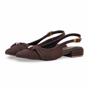 WN5353 marrón espalda abierta Flats - Product Image 3