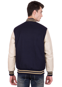 Chaqueta universitaria de lana de alta calidad para hombre, tipo de cierre, bolsillos con botones, chaqueta universitaria de bombardero de béisbol Letterman para hombre - Product Image 3
