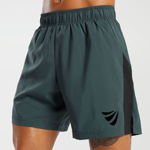 Pantalones cortos de gimnasio 2 en 1 de calle alta para hombre personalizados al por mayor algodón de secado rápido con bolsillos en la cintura elástica estilo motorista de moda - Product Image 5