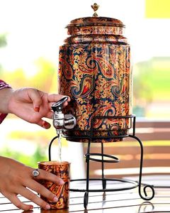 เครื่องจ่ายทองแดงสุดหรูพร้อมชุดแก้วเหมาะสำหรับร้านอาหารคาเฟ่และของตกแต่งบ้านที่ชายฝั่งต่ำสุดโดย aaliyan impex - Product Image 6