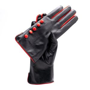 2026 Fashion Ladies Sheepskin Warmed-<b>Wool</b> PU Fashion Leather <b>Gloves</b> From Pakistan Women With Button <b>Gloves</b> - Product Image 2
