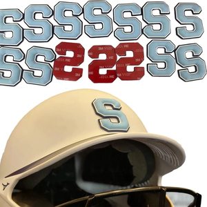 Decalcomanie personalizzate per casco 3D con <span class=keywords><strong>3m</strong></span> adesivo in PVC in gomma, adesivi per casco da Baseball Softball, Hockey, Logo sportivo - Product Image 1
