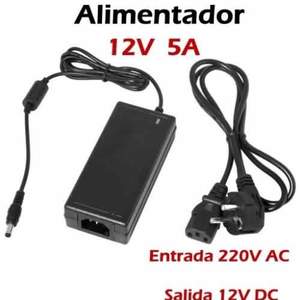Adaptador de Corriente de Escritorio de 12V 5A, Cargador con Salida de CC, Material ABS - Product Image 1
