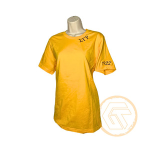 Camiseta de Sororidad Sigma Gamma Rho para Mujer, 100% Algodón Jersey, Transpirable, de Secado Rápido y Antiarrugas, Venta al Por Mayor - Product Image 1