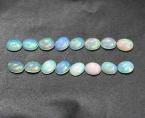 Cabujón redondo de Topacio azul cielo Natural turquesa de 3mm a 10mm gemas pulidas Lisas para diseño de joyería piedra preciosa de corte ovalado - Product Image 4