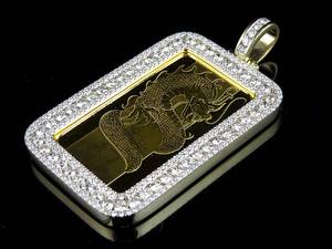 Personnaliser Rectangle Moissanite Diamant S925 Argent Glacé Pièce Pendentif Bijoux Pour Hommes Fête Porter - Product Image 2