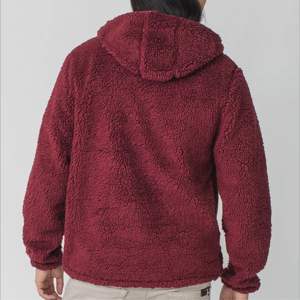 Sudadera con capucha Premium Sherpa Fleece Quarter-Zip-Sudadera de Jersey acogedora y cómoda-Ideal para clima frío y ropa informal - Product Image 3
