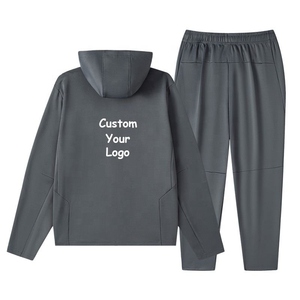 Ensemble de survêtement de sport respirant à manches longues pour homme, avec logo personnalisé, grande taille, pour la gym et le fitness - Product Image 3