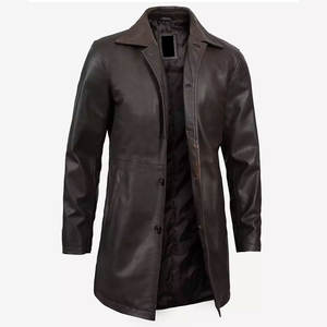 Nouveautés Prix de gros Manteaux en cuir pour hommes de haute qualité Slim Fit Respirant Nouveaux manteaux en cuir élégants et confortables - Product Image 2