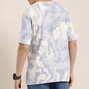 Camo Design 100% coton T-shirt pour hommes coupe ample imprimé t-shirts Streetwear léger surdimensionné T-shirts OEM/ODM - Product Image 2