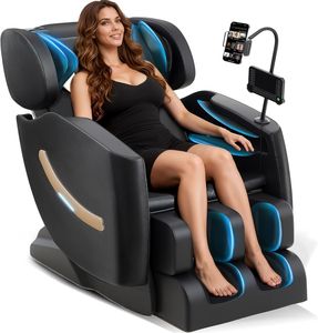 Fauteuil de massage confortable avec détection de santé, système double cœur, rail flexible, programmes de pointe, commandes par application et commande vocale - Product Image 1