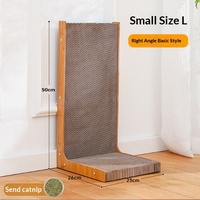 Grattoir vertical moderne et mignon pour chat, en carton ondulé épaissi en forme de L, pour vente en gros en vrac aux animaleries et à la revente