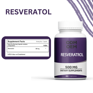Capsules d'extrait de resvératrol en marque privée OEM, 60 compléments alimentaires, complément de resvératrol Nad - Product Image 3