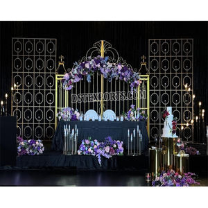 Décoration de scène murale pour réception de mariage asiatique, avec bougies, pour la meilleure réception nocturne, USA - Product Image 1