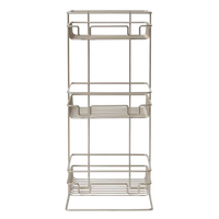 Chariot de service moderne pour hôtel, très vendu, avec cadre métallique, 2 niveaux, design personnalisable pour salle à manger/salon, 4 roues